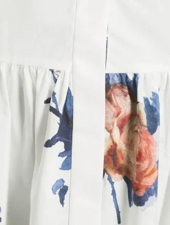 Poplin Shirt Dress In Floral Print