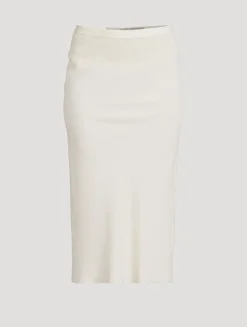 Porterville Bias Crêpe Midi Skirt