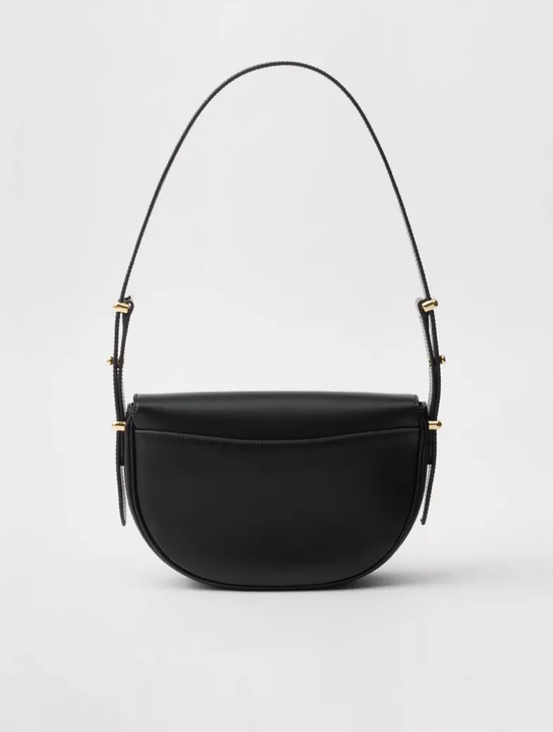 Prada Arqué Leather Shoulder Bag With Flap