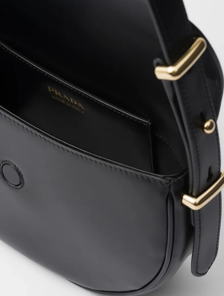 Prada Arqué Leather Shoulder Bag With Flap