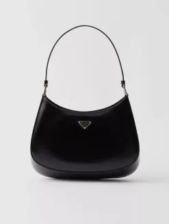 Prada Cleo Brushed Leather Shoulder Bag
