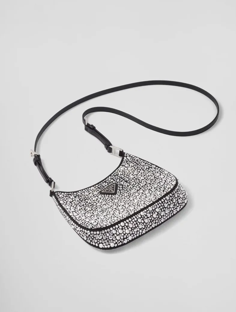 Prada Cleo Satin Bag With Crystals