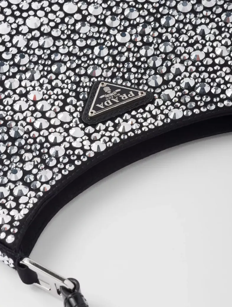 Prada Cleo Satin Bag With Crystals