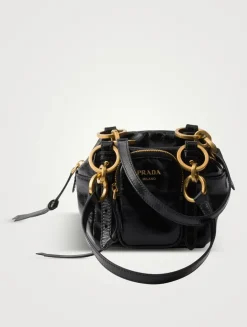 Prada Dangle Leather Top-handle Mini-bag