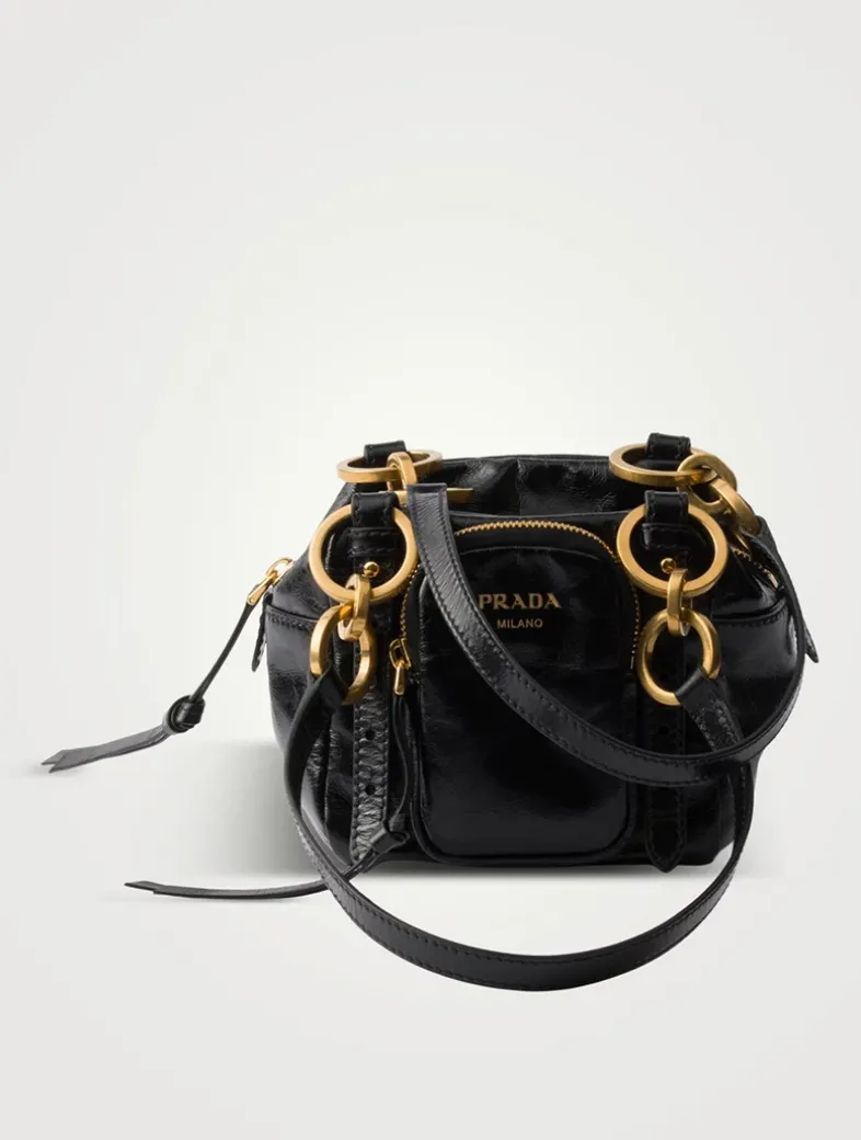 Prada Dangle Leather Top-handle Mini-bag