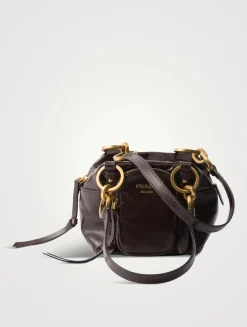 Prada Dangle Leather Top-handle Mini-bag