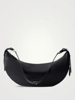 Prada Demi-lune Large Leather Shoulder Bag