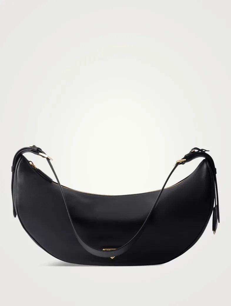Prada Demi-lune Large Leather Shoulder Bag