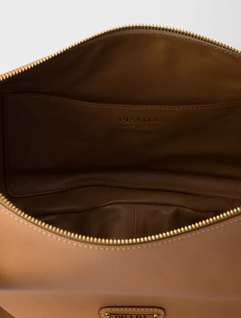 Prada Demi-lune Large Leather Shoulder Bag