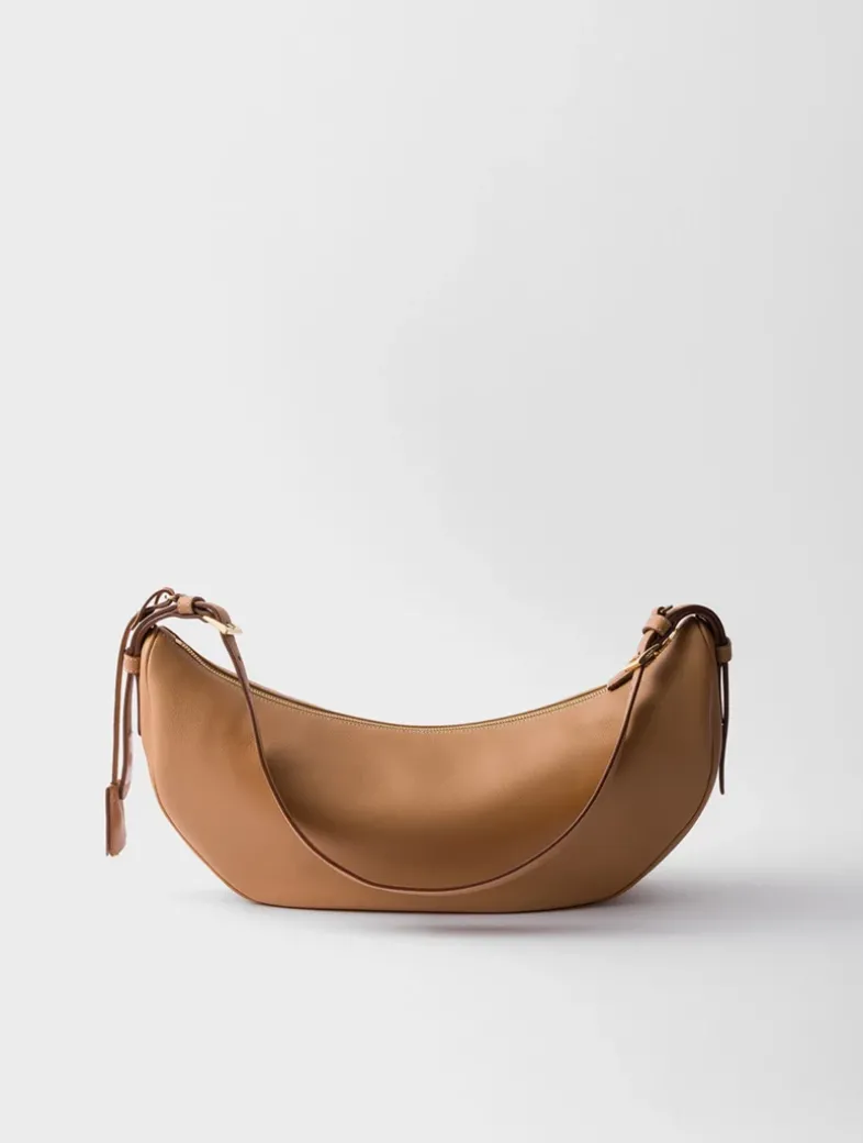 Prada Demi-lune Large Leather Shoulder Bag