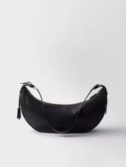 Prada Demi-lune Large Leather Shoulder Bag