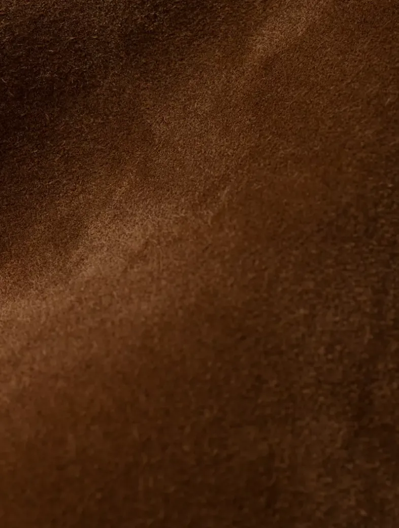 Prada Demi-lune Large Suede Shoulder Bag