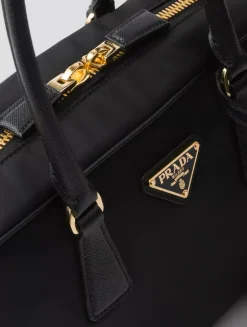 Prada Re-edition 1978 Medium Re-nylon And Saffiano Leather Two-handle Bag