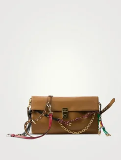 Prada Soft Sound Large Leather Shoulder Bag With Charms