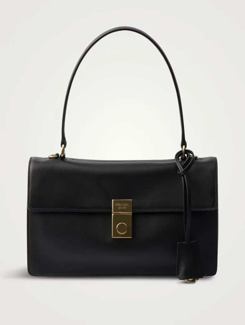 Prada Soft Sound Medium Leather Shoulder Bag