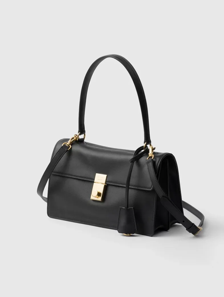 Prada Soft Sound Medium Leather Shoulder Bag