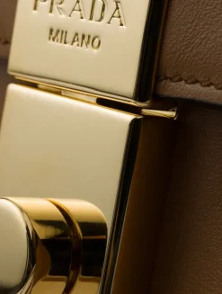 Prada Soft Sound Small Leather Shoulder Bag With Charms