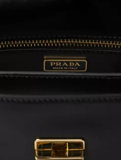 Prada Soft Sound Small Leather Shoulder Bag With Charms