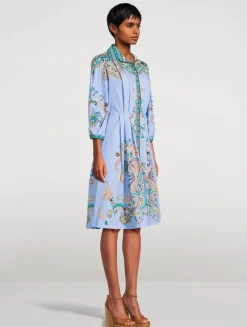 Printed Poplin Shirt Dress