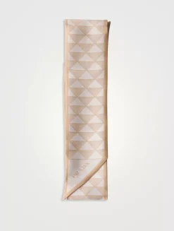 Printed Silk Skinny Scarf