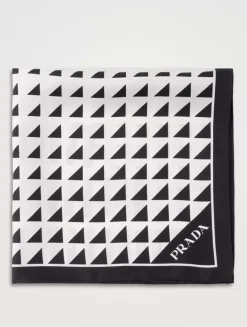 Printed Silk Twill Scarf