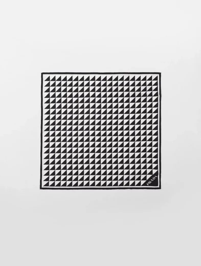 Printed Silk Twill Scarf