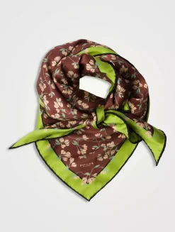 Printed Silk Twill Scarf