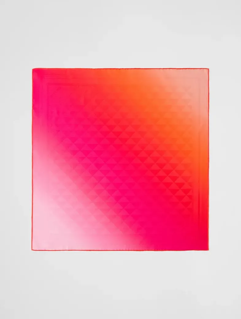 Printed Silk Twill Scarf 55x55