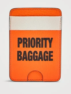 Priority Baggage Leather Magnetic Card Case