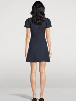 Puff-Shoulder Mini Dress