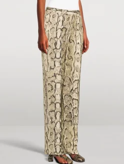 Pulla Trousers In Snakeskin Print