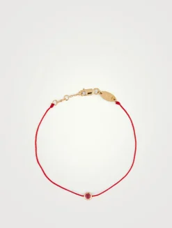 Pure Rubis 18K Gold String Bracelet With Ruby