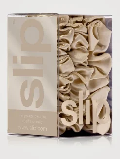 Pure Silk Assorted Scrunchies - Blonde