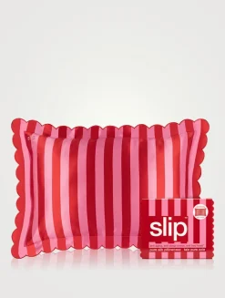 Pure Silk Queen Pillowcase With Scalloped Edge - Sunshade