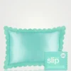 Pure Silk Queen Pillowcase With Scalloped Edge - Turquoise