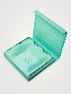 Pure Silk Queen Pillowcase With Scalloped Edge - Turquoise