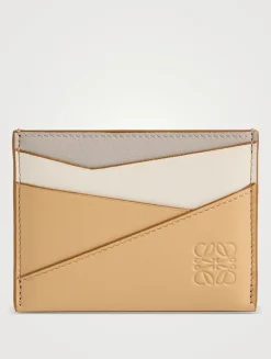 Puzzle Leather Card Holder