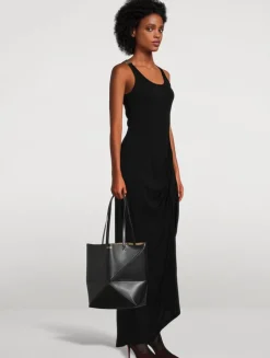 Puzzle Leather Tote Bag