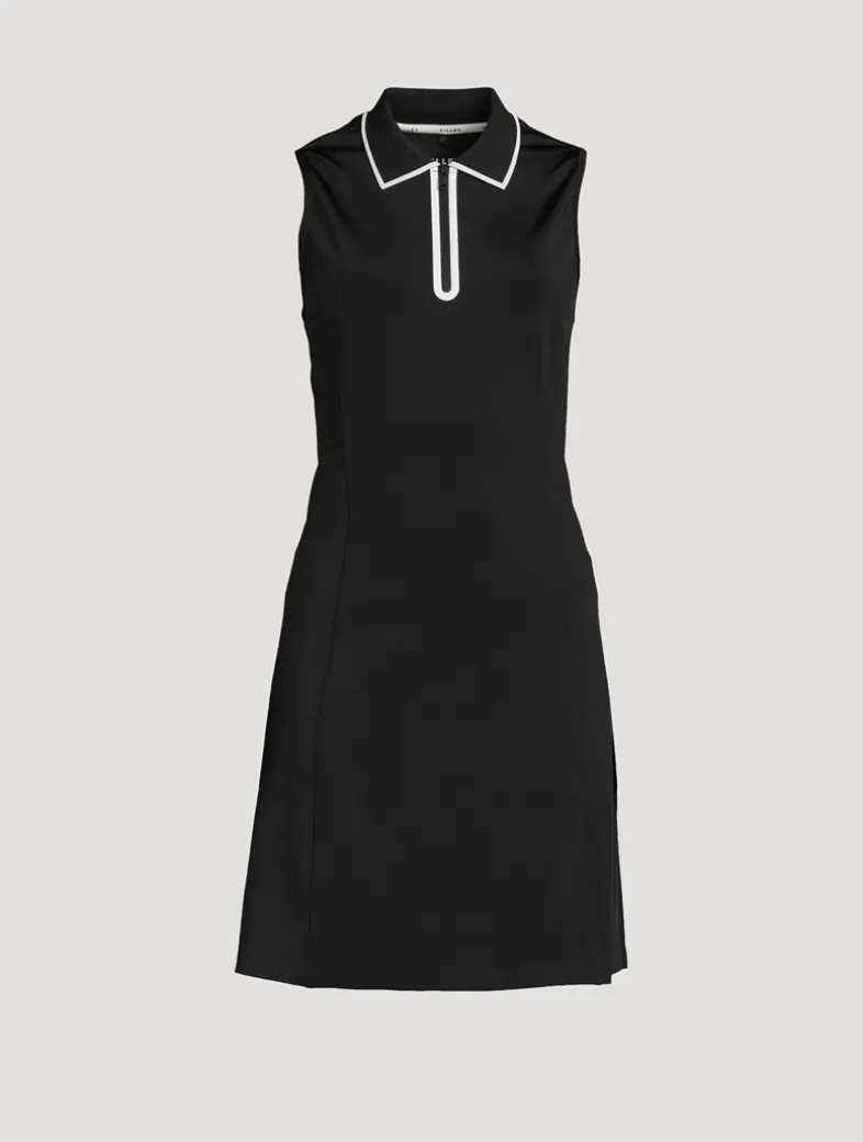 Quarter-Zip Polo Dress