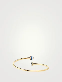 Quatre Blue Edition 18K Gold Bracelet With Ceramic And Diamonds