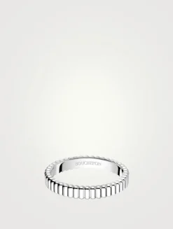 Quatre Grosgrain White Gold Ring