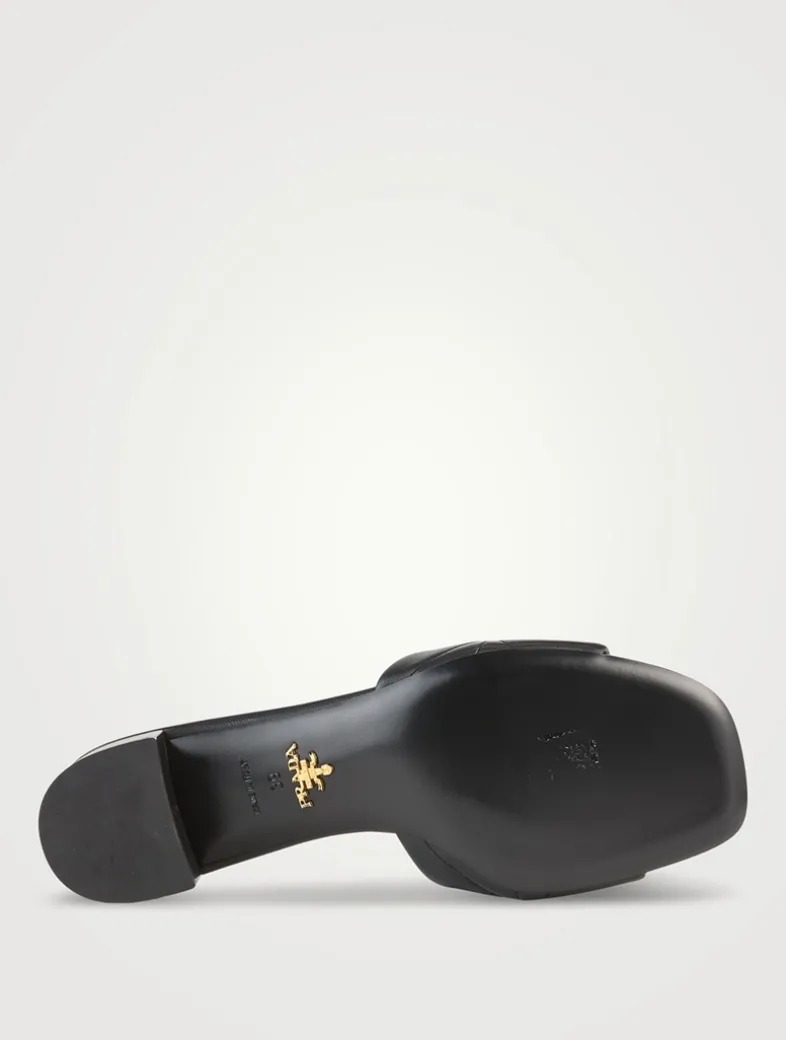 Quilted Leather Mules