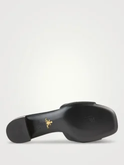 Quilted Leather Mules