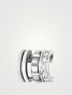 Radiant Edition Quatre Single Clip Earring With Diamonds