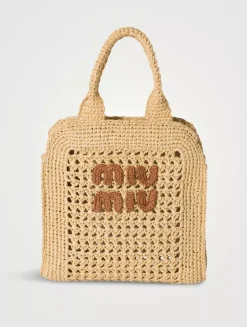 Raffia-effect Woven Tote Bag
