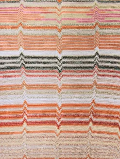 Raschel Mini Dress In Zig Zag Print