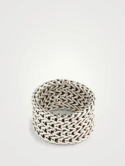 Rata Chain Sterling Silver Wide Band Ring