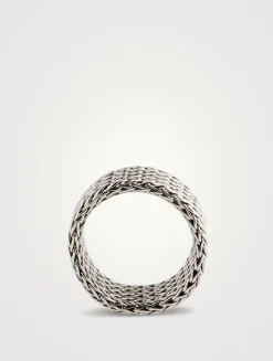 Rata Chain Sterling Silver Wide Band Ring