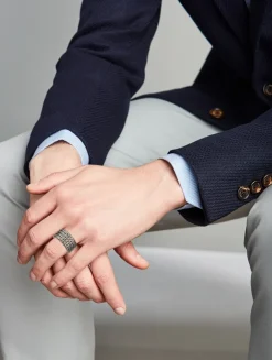 Rata Chain Sterling Silver Wide Band Ring