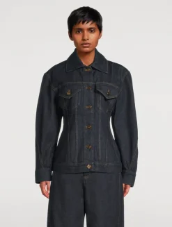 Raw Denim Cinched Jacket